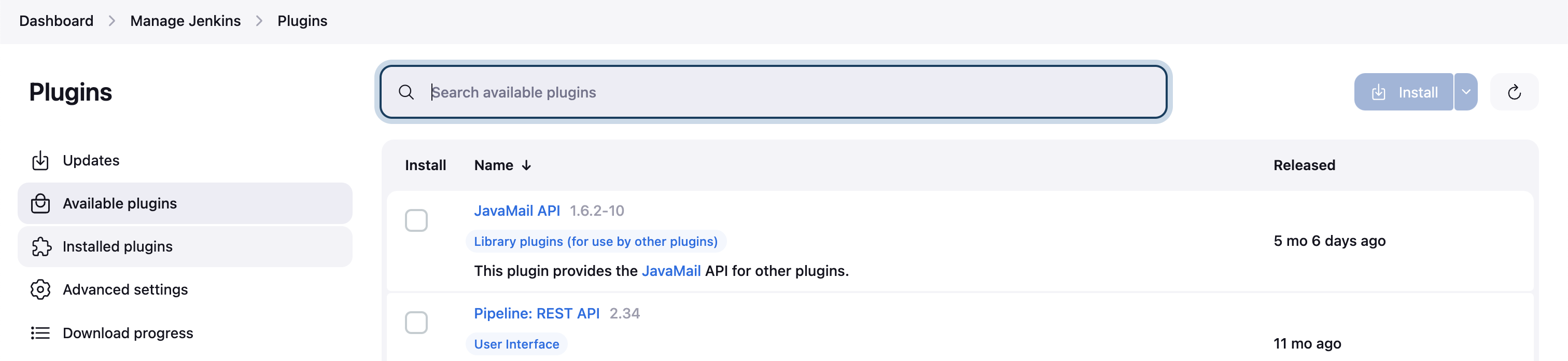 manage plugin